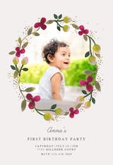 Floral Happiness - Invitación de Cumpleaños